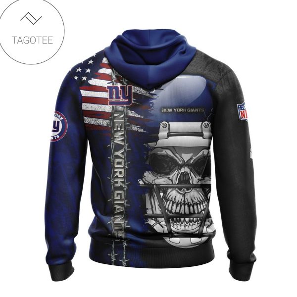 Nfl New York Giants Skull With Helmets 2022 Hoodie