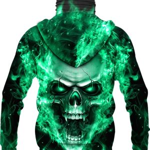 Nfl New York Jets Flameskull 3D Hoodie Mask