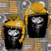 Nfl Pittsburgh Steelers Punisher Skull 3D Hoodie