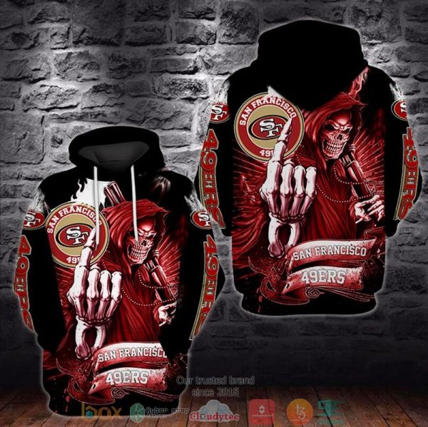 Nfl San Francisco 49Ers Death God 3D Hoodie