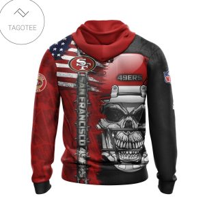 Nfl San Francisco 49Ers Skull With Helmets 2022 Hoodie