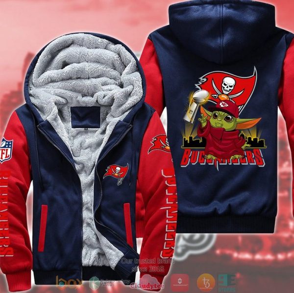 Nfl Tampa Bay Buccaneers Baby Yoda Liv 3D Fleece Hoodie