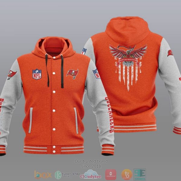 Nfl Tampa Bay Buccaneers Eagle American Flag Baseball Jacket Hoodie