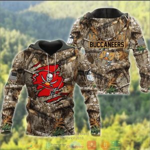 Nfl Tampa Bay Buccaneers Hunting Camo 3D Hoodie