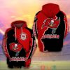 Nfl Tampa Bay Buccaneers Logo Black Red 3D Hoodie