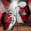 Nfl Tampa Bay Buccaneers Logo Red White 3D Hoodie