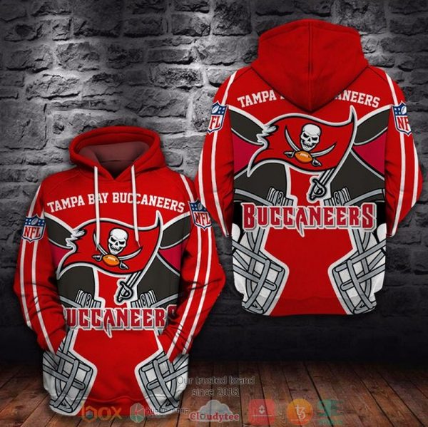 Nfl Tampa Bay Buccaneers Red 3D Hoodie