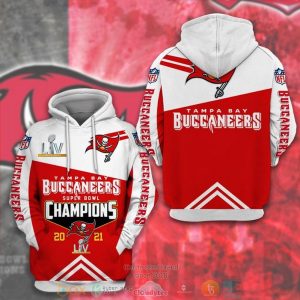 Nfl Tampa Bay Buccaneers Super Bowl Liv Champions 2021 3D Hoodie