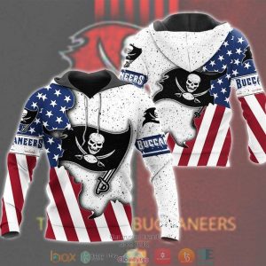 Nfl Tampa Bay Buccaneers United States Flag White 3D Hoodie