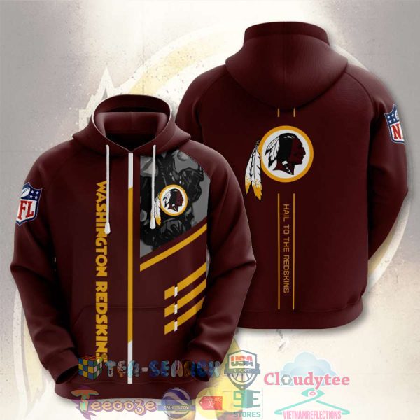 Nfl Washington Redskins Hail To The Redskins Hoodie 3D