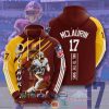 Nfl Washington Redskins Terry Mclaurin 17 Hail To The Skins Hoodie 3D