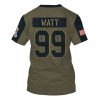 Nfl Watt 99 Arizona Cardinals 3D Shirt