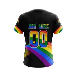 Nhl Calgary Flames Love Lgbt Pride Personalized Custom 3D Hoodie