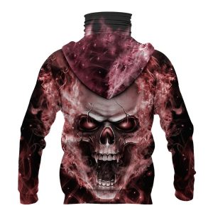 Nhl Chicago Blackhawks Flameskull 3D Hoodie Mask