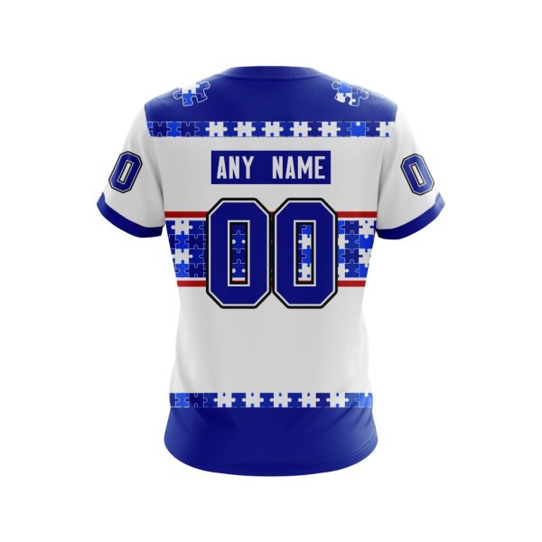 Nhl New York Rangers Autism Awareness Ver3 Personalized 3D Hoodie