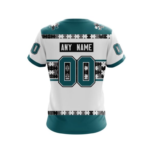 Nhl San Jose Sharks Autism Awareness Personalized 3D Hoodie