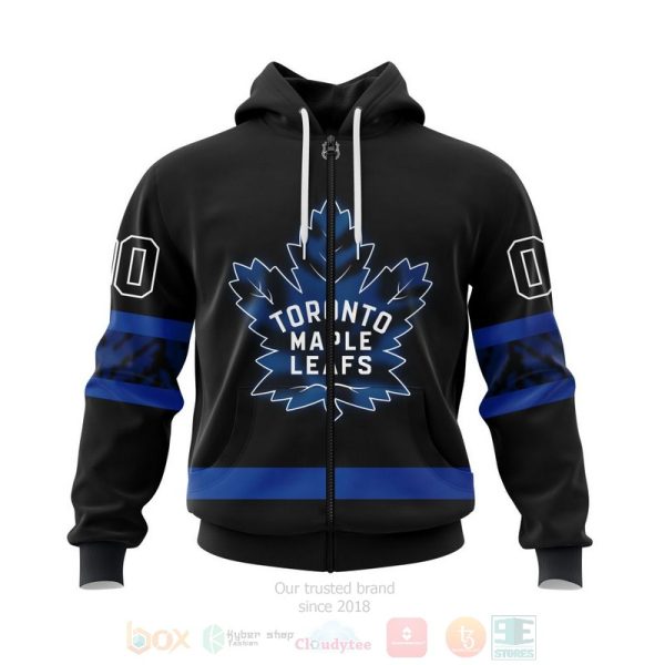 Nhl Toronto Maple Leafs Premier Reversible Black Personalized 3D Hoodie