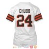 Nick Chubb 24 Cleveland Browns Nfl White 3D Shirt