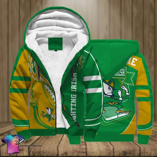 Notre Dame Fighting Irish Football Team Full Print Fleece Hoodie