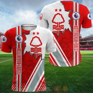 Nottingham Forest F.C White-Red 3D Hoodie