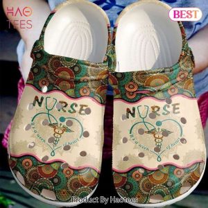 Nurse A Work Of Heart Love Doctor Rubber Crocs Clog Shoes Comfy Footwear