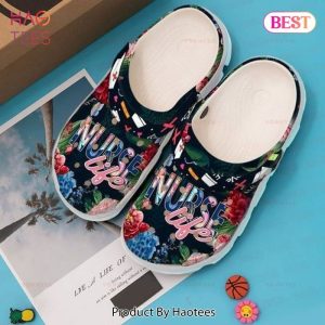 Nurse Floral Life Rubber Crocs Clog Shoes Comfy Footwear