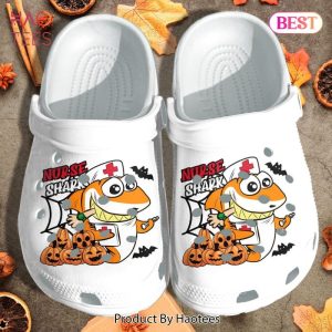 Nurse Shark With Pumpkin Custom Shoes – Happy Halloween Outdoor Shoes Clog Birthday Gift For Men Women