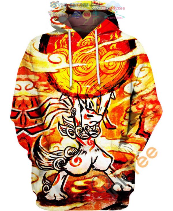 Okami Mix Pokemon Hoodie 3D