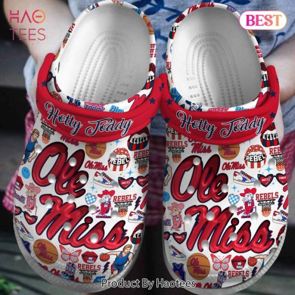 Ole Miss Rebels NCAA Sport Crocs Crocband Clogs Shoes Comfortable For Men Women and Kids