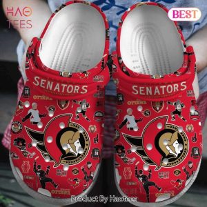 Ottawa Senators NHL Sport Crocs Crocband Clogs Shoes Comfortable For Men Women and Kids Exclusive