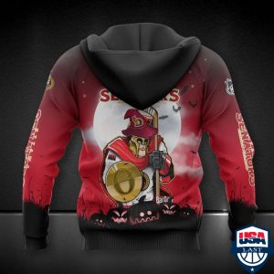 Ottawa Senators Nhl Halloween All Over Printed Hoodie