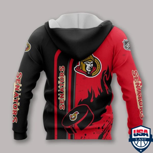 Ottawa Senators Nhl Ver 1 All Over Printed Hoodie