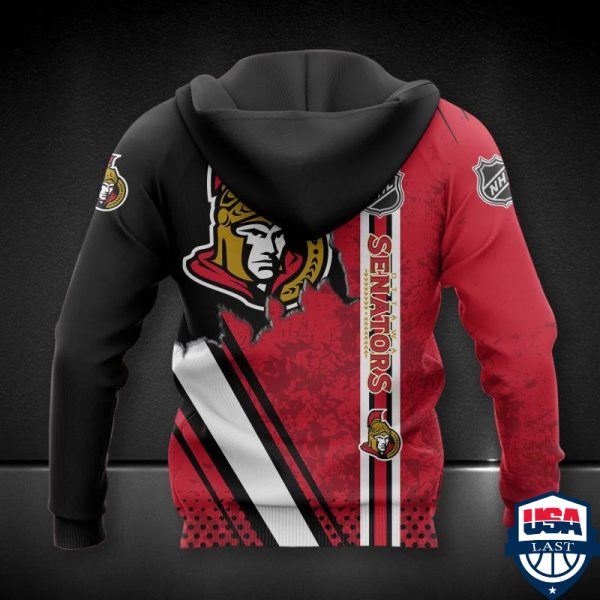 Ottawa Senators Nhl Ver 4 All Over Printed Hoodie