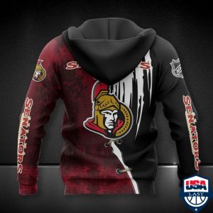 Ottawa Senators Nhl Ver 5 All Over Printed Hoodie