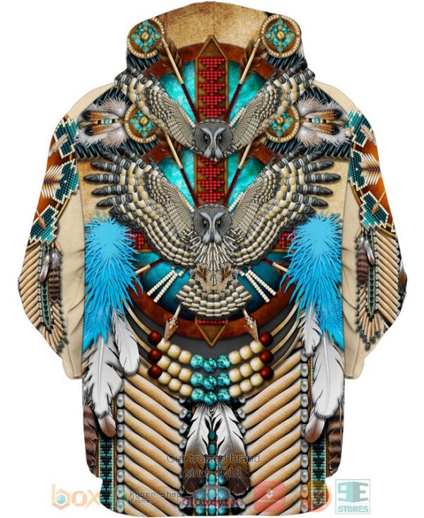 Owl Native American 3D Hoodie