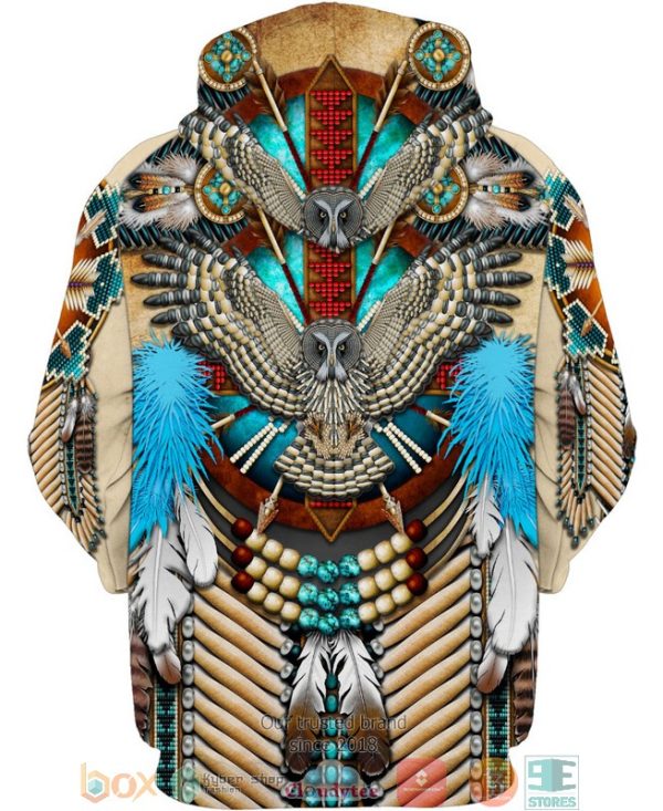 Owl Native American 3D Hoodie