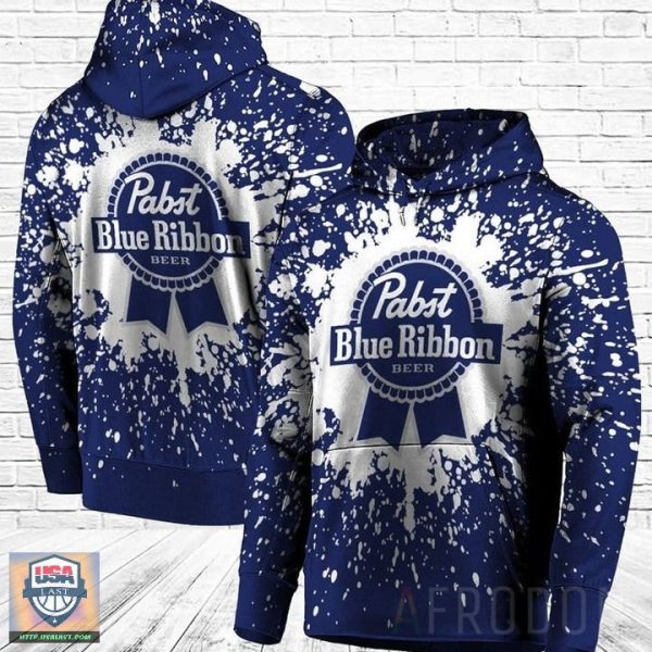 Pabst Blue Ribbon Bleached 3D All Over Print Hoodie