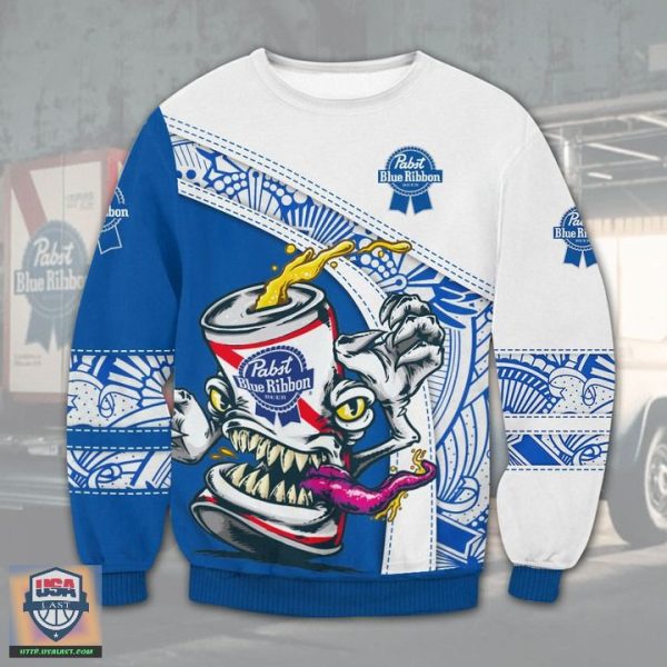 Pabst Blue Ribbon Monster 3D All Over Print Hoodie T-Shirt