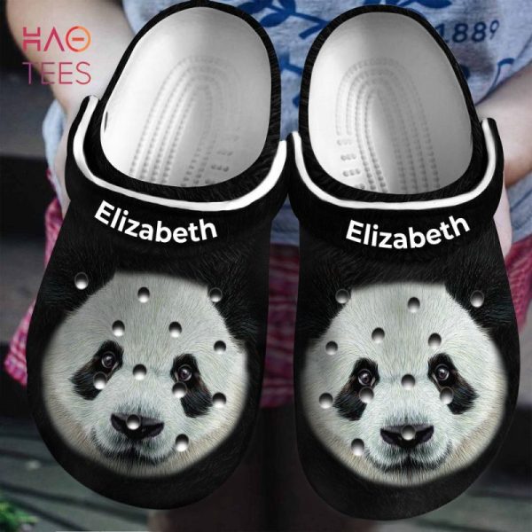 Panda Head Personalized Crocs Shoes With Your Name