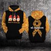 Peace Love Cure Ms Warrior Multiple Sclerosis Awareness 3D Hoodie – Limited Edition