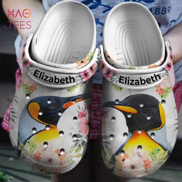 Penguin Flower Personalized Crocs Shoes With Your Name