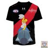 Personalize Afl Essendon Bombers The Simpsons 3D Hoodie T-Shirt