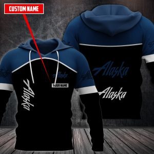 Personalized Alaska Airlines 3D Fleece Hoodie