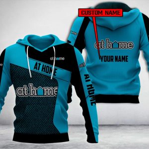 Personalized At Home Blue Custom All Over Print 3D Hoodie