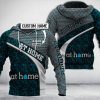 Personalized At Home Blue White Custom All Over Print 3D Hoodie