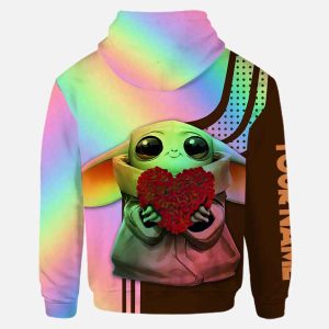 Personalized Baby Yoda Best Wife 3D Hoodie