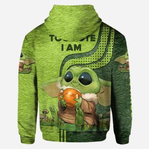 Personalized Baby Yoda Too Cute I Am Green 3D Hoodie