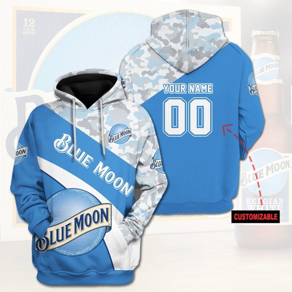 Personalized Blue Moon Custom 3D Hoodie