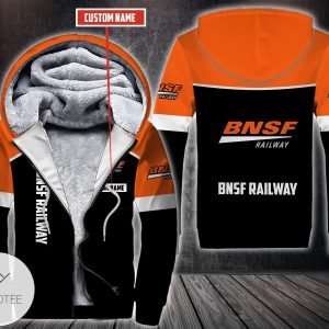 Personalized Bnsf Railway Fleece Hoodie