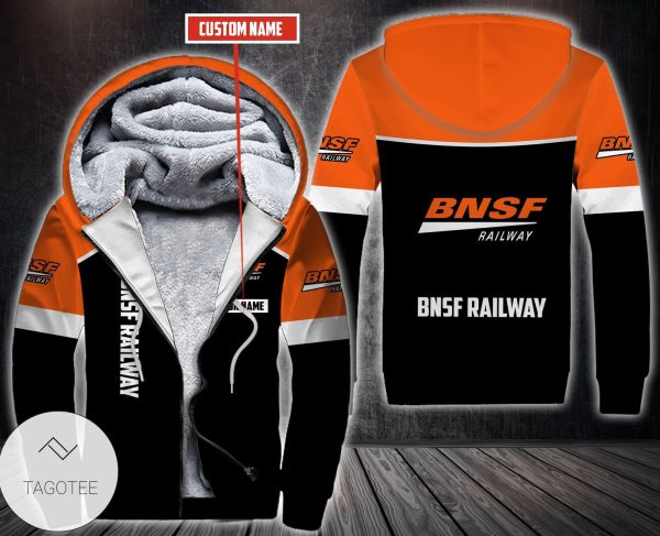 Personalized Bnsf Railway Fleece Hoodie